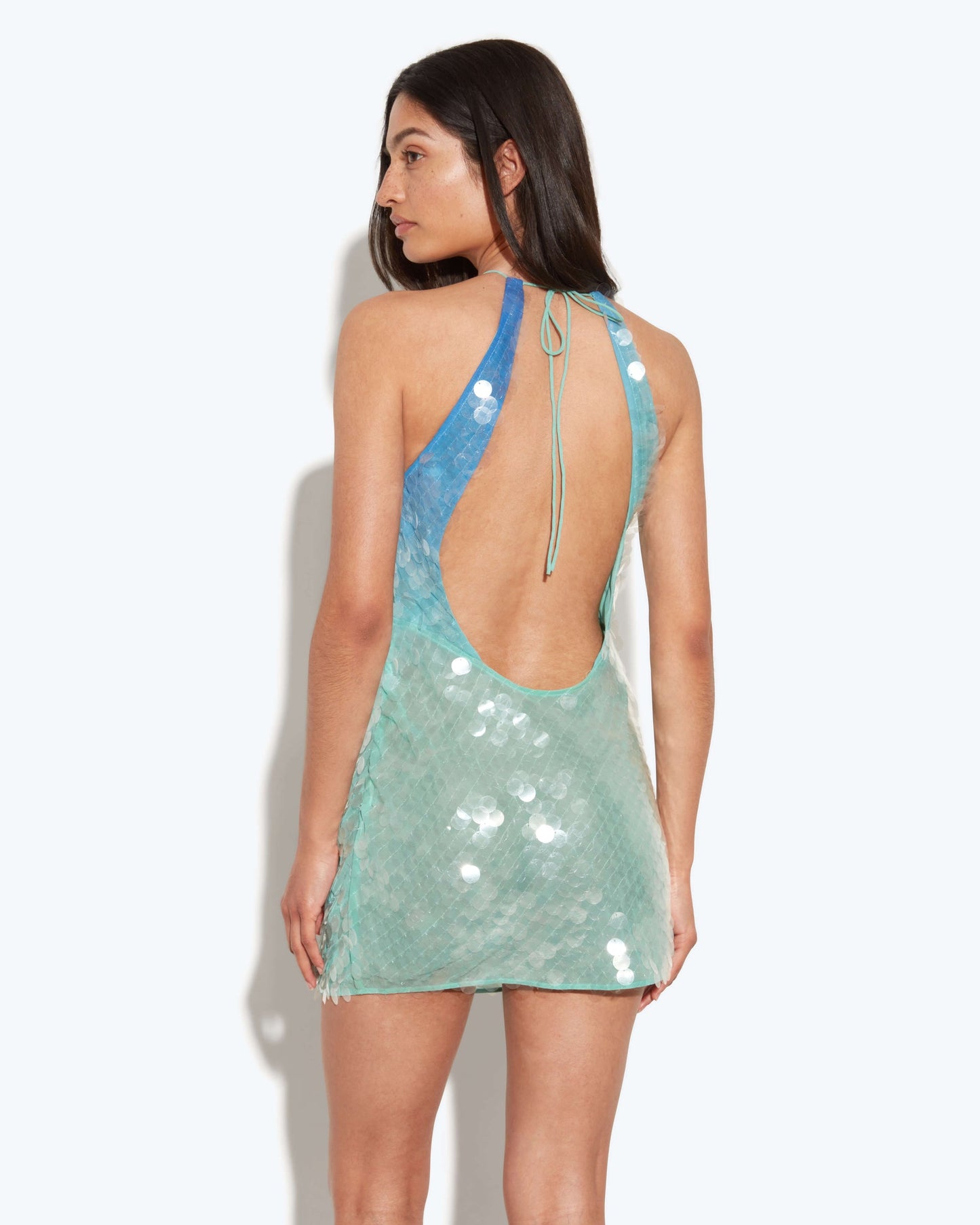 Robe écailles bluette