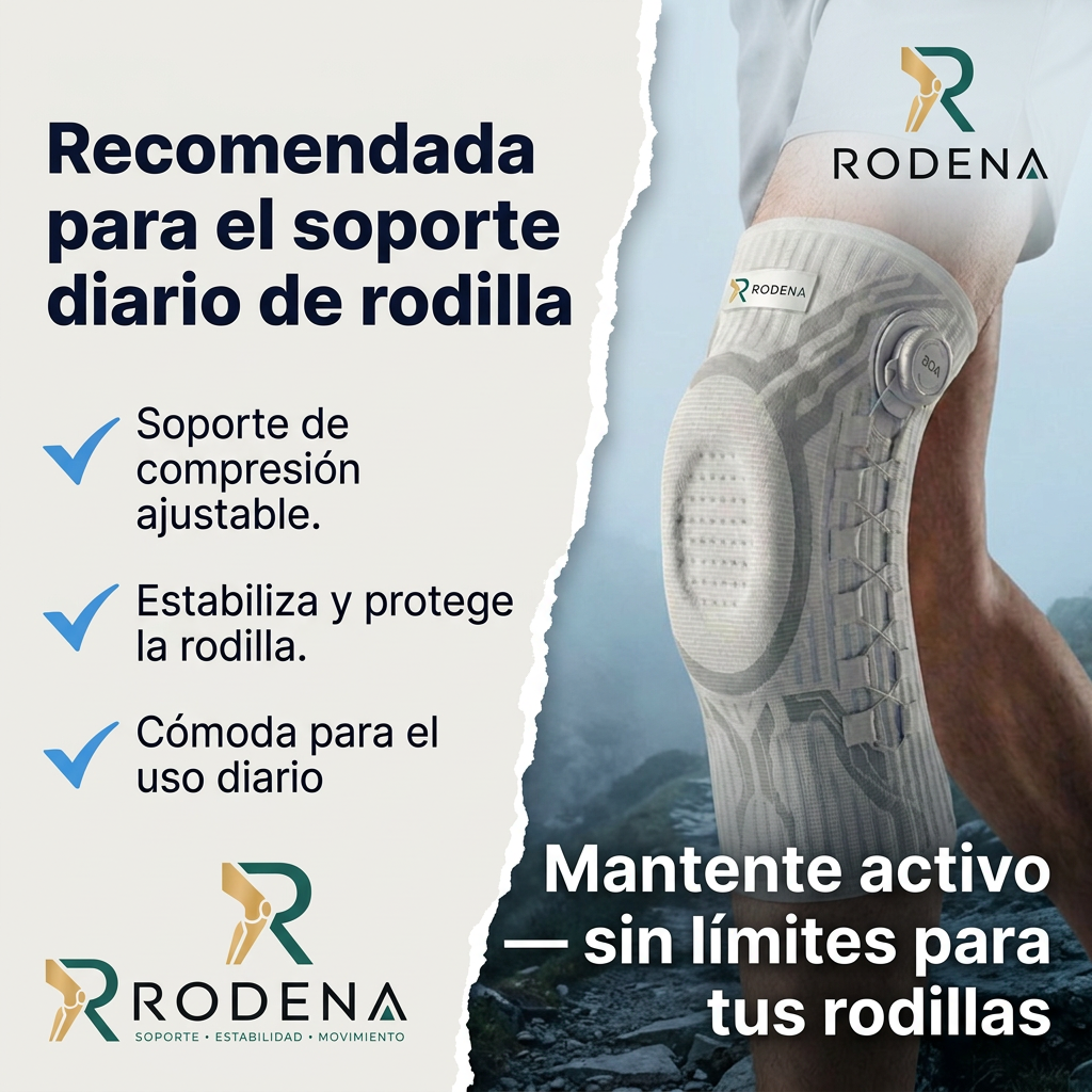 Recomendada para el soporte diario de rodilla